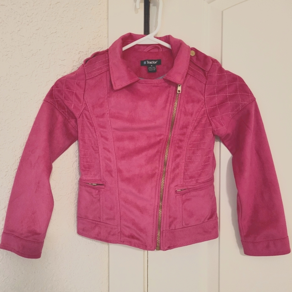 Tractor Girl's Jacket Faux Suede (size 8)
